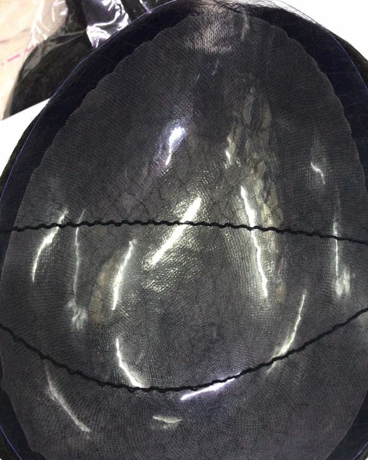 วิกติดกาวพียู ผมแท้100% ขนาดฐาน 8×10นิ้ว ตัดตัวฐานได้ Scallop Skin Base PU Toupee