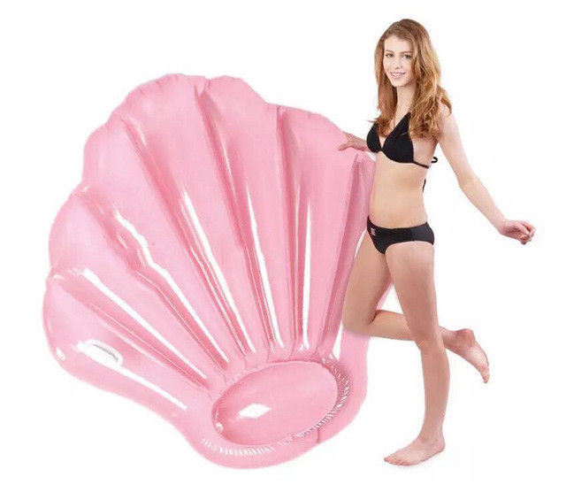 แพยางหอยมุก สีชมพูมุก Inflatable Pink Pearl Seashell
