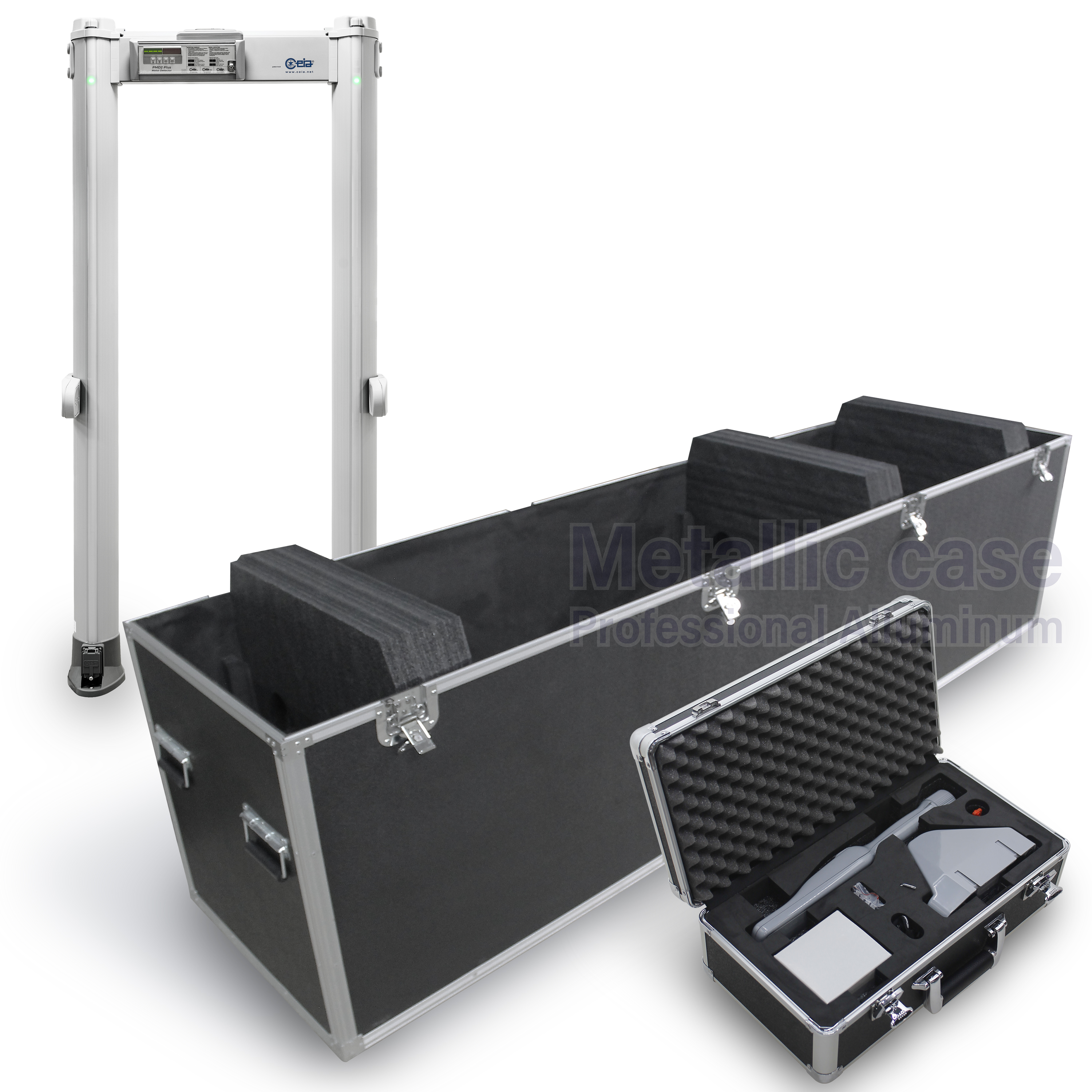 metalliccase8334-09-6411/ เครื่องตรวจโลหะแบบมือถือ CEIA (22.5x42.5x15.5 T1C1H1K7P2)+8341-09-6411 RX-NIN54A (56.4x244.9x67 T3C1H3K5P5)