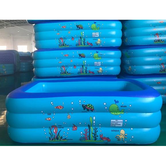 สระน้ำ สระน้ำเป่าลม ขนาด 150 cm - สีฟ้า Inflatable Pool Blue