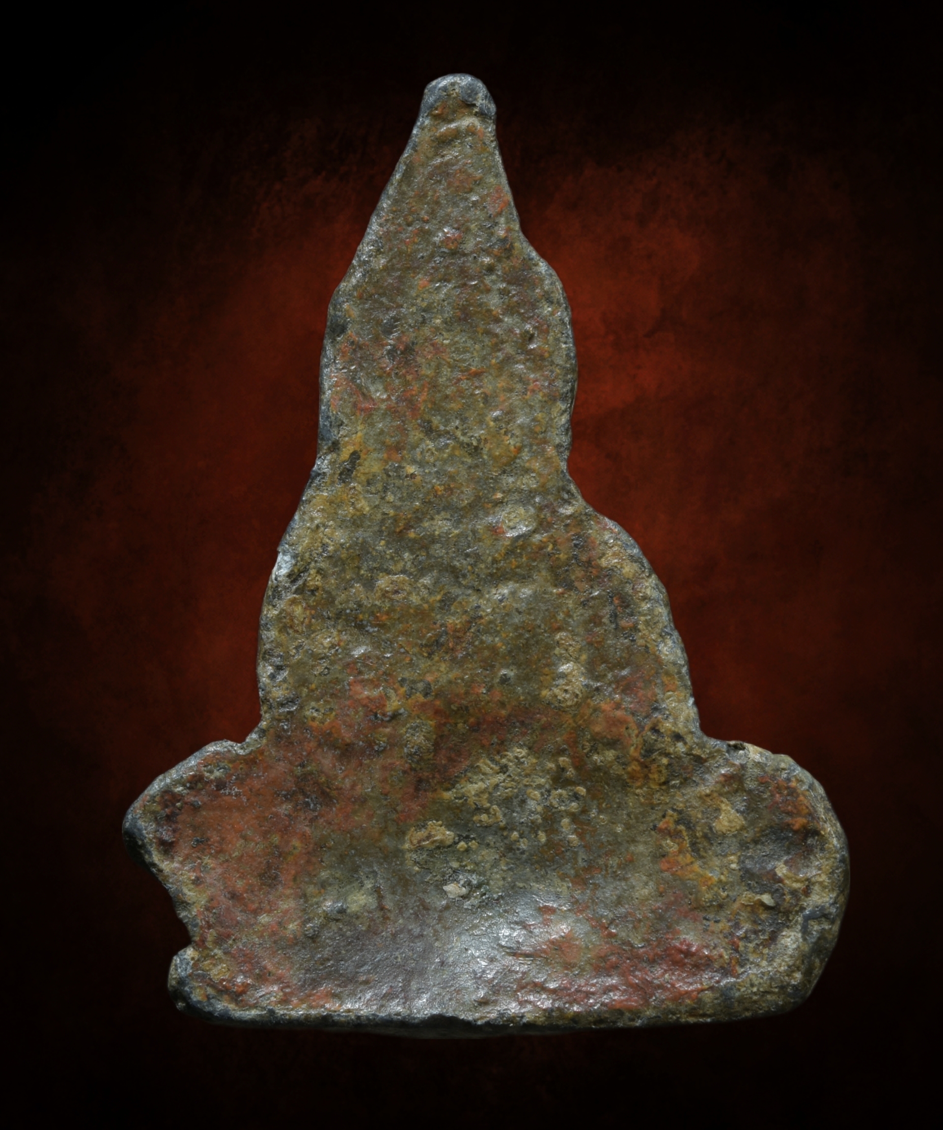 พระท่ากระดาน เนื้อชินตะกั่ว สนิมแดง