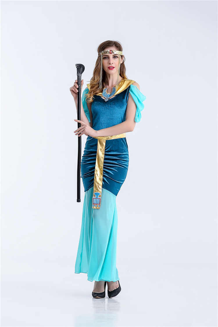 ชุดคลีโอพัตรา สีฟ้า อียิปห์ ฟาโรห์