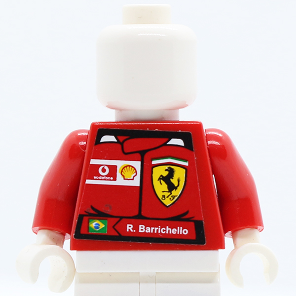 Racers Ferrari front, Vodafone back (Stickers) with R. Barrichello Name Pattern / Red Arms / White Hands