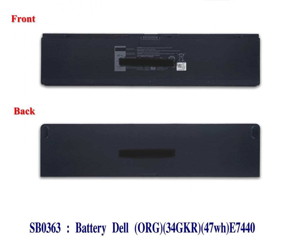 SB0363 - BatteryDell(ORG)(34GKR)(47wh)E7440,E7450