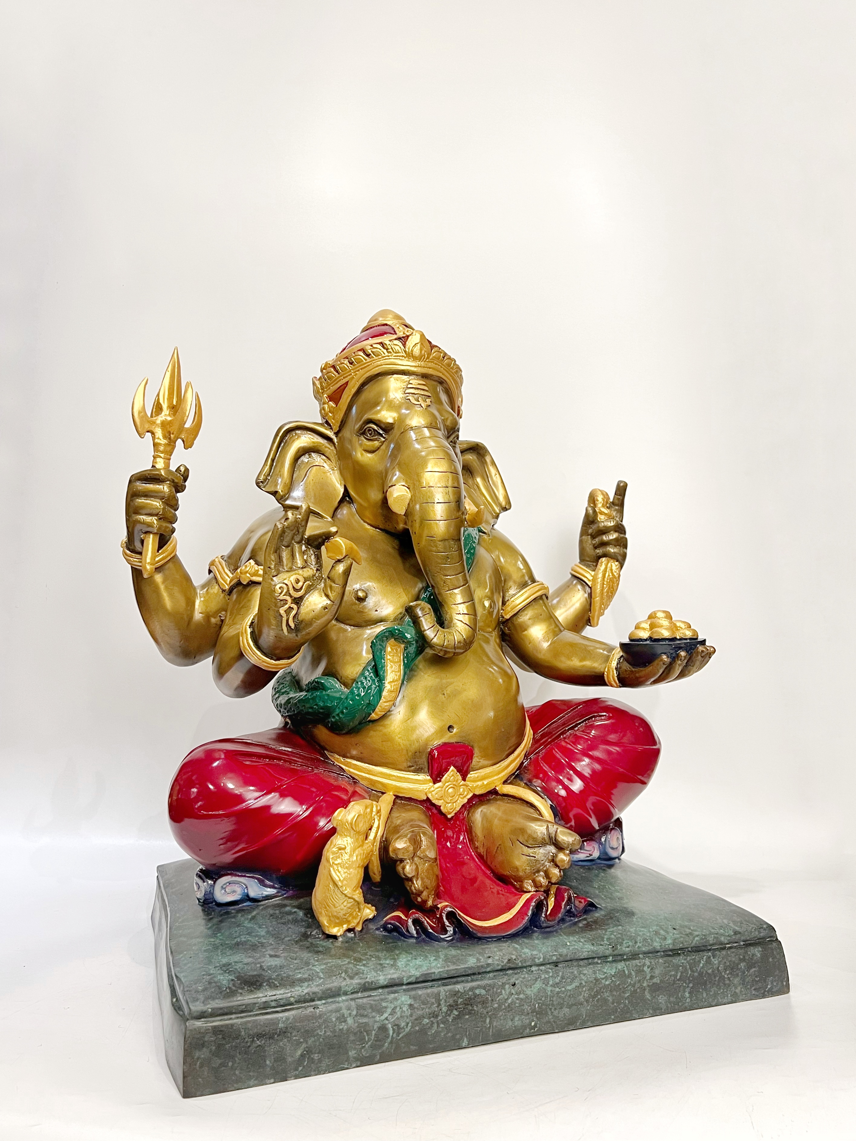 พระพิฆเนศ ปางเอกทันตะ หน้าตัก 16 นิ้ว (ฐานเหลี่ยม)