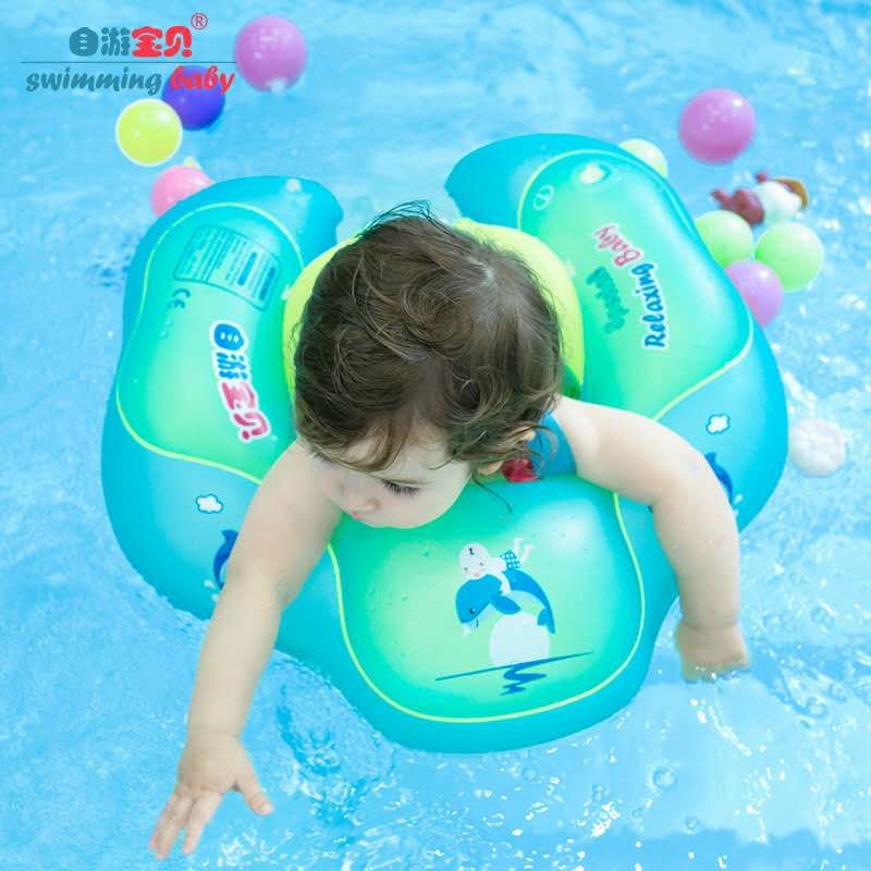 ห่วงยางพยุงตัว มีที่ล๊อค สำหรับเด็ก ตั้งแต่ 3 เดือน - 6 ปี พร้อมที่สูบลม!!! Baby Swimming Ring Inflatable Infant Armpit Floating Kids with Air Pump