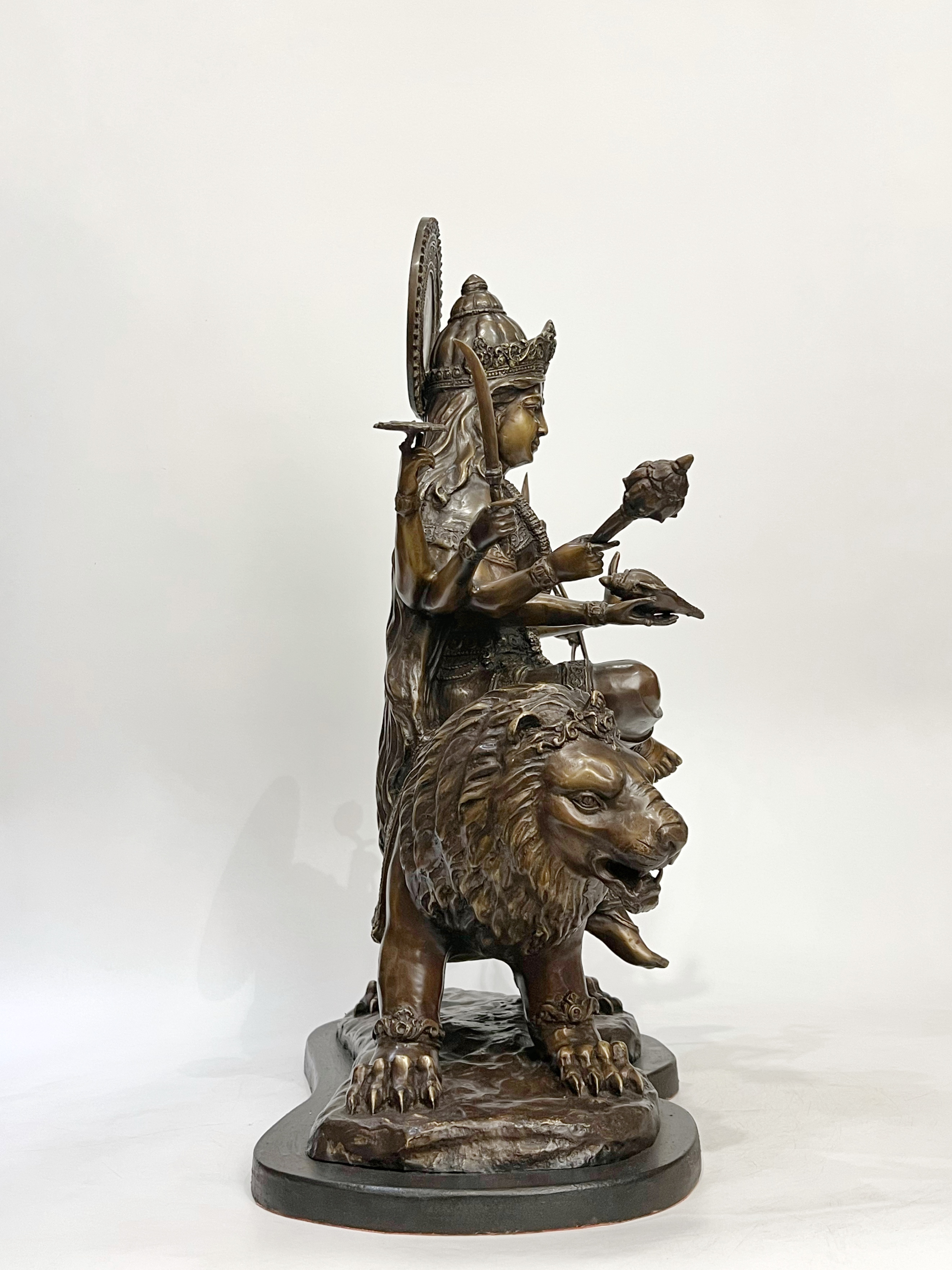 พระแม่ทุรคาทรงราชสีห์ (พระแม่อุมาขี่เสือ) หน้าตัก 9 นิ้ว