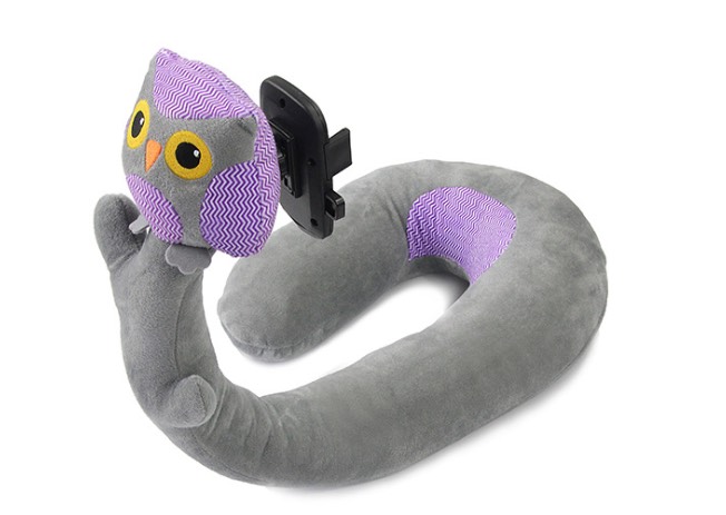 หมอนรองคอรูปสัตว์ พร้อมที่วางมือถือTravel Pillow Neck with Mobile Phone Holder