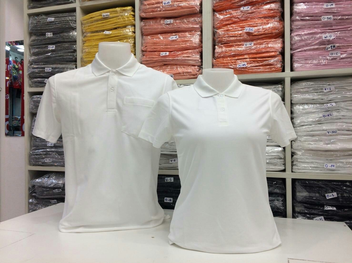 เสื้อโปโลหญิง-ชาย ไซต์ S-3XL
