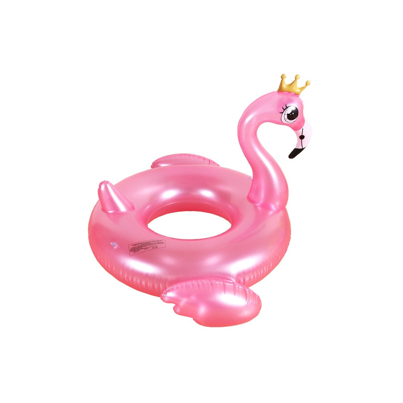 ห่วงยางฟลามิงโก้ริงค์ สีชมพู ใส่มงกุฎ Inflatable Pink flamingo Ring Pool Float
