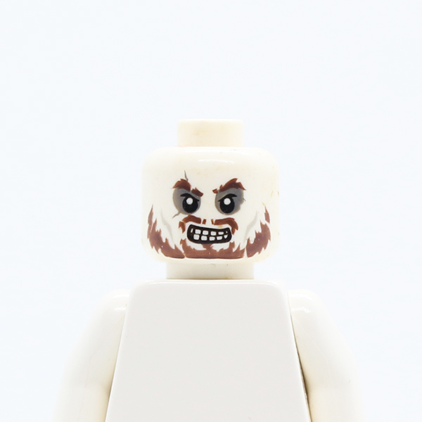 Skull PotC Hector Barbossa Ragged Brown Beard, Teeth Pattern