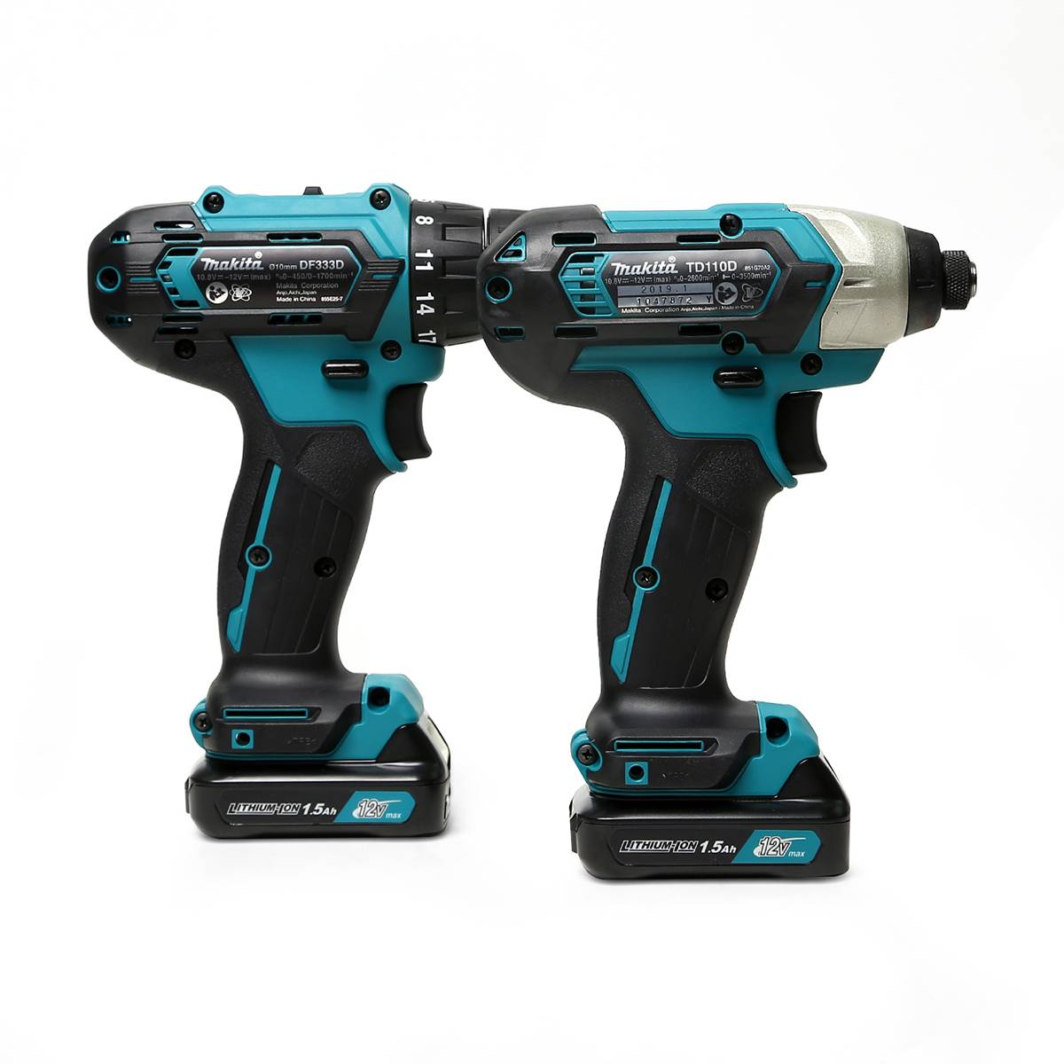 ชุด COMBO KIT 12VMAX รุ่น CLX224X1 ประกอบด้วย DF333DZ + TD110DZ พร้อมกล่อง รวมแบตเตอรี่-แท่นชาร์จ (มากีต้า)