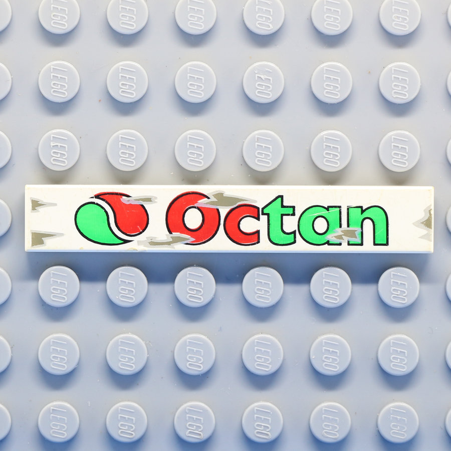 Tile 1 x 6 with Octan Logo Pattern