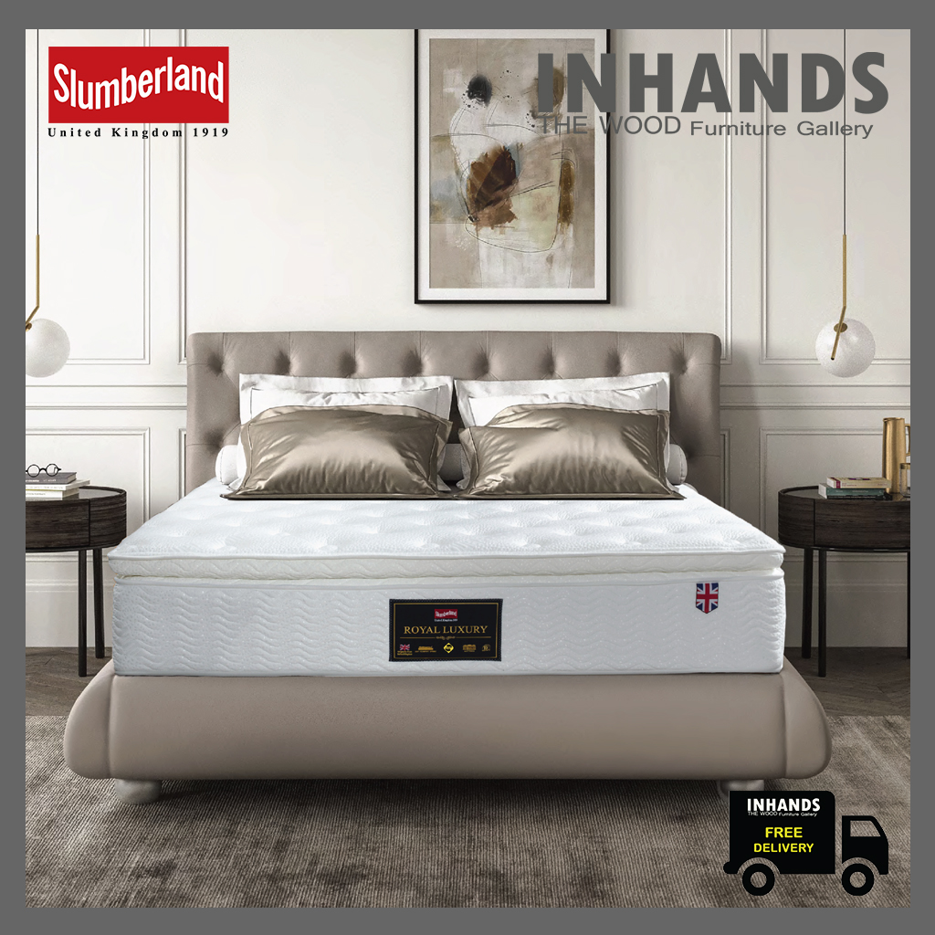 ที่นอน Slumberland รุ่น Royal Luxury (ระบบ Pocket Spring 1500) ผ้าหุ้มที่นอนขนแกะ มีชั้น Pillow Top เพิ่มความนุ่ม