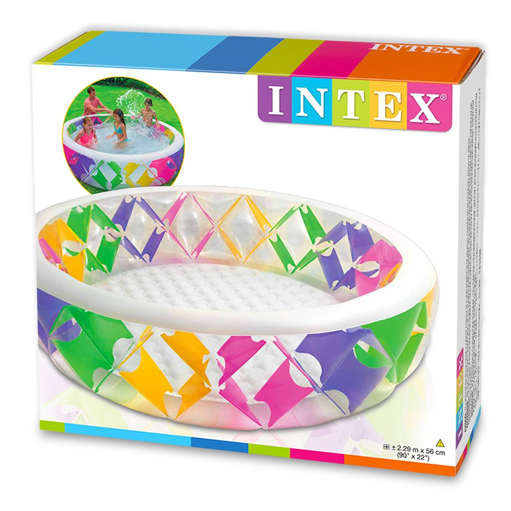 Intex สระน้ำเป่าลม สีสันสดใส ขนาดใหญ่ Inflatable Colorful Giant Pool