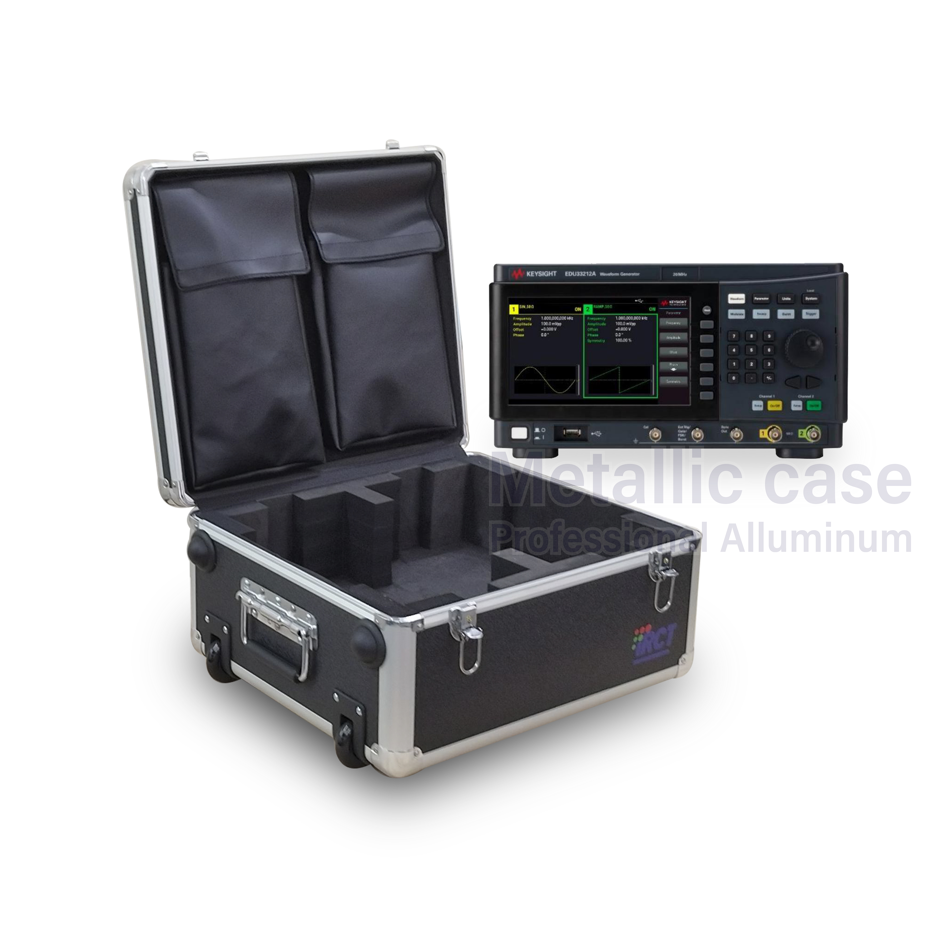 metalliccase8869-09-6606 / Keysight EDU33212A ใส่ 2 ตัวในใบเดียว(44.5x39x23.1 T2C1H3K1P3U6)