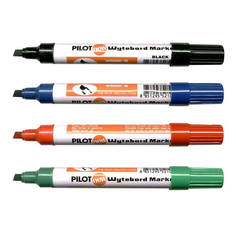 ปากกาไวท์บอร์ด Pilot หัวตัด (ขายยกโหล12ด้าม) มี 3 สี