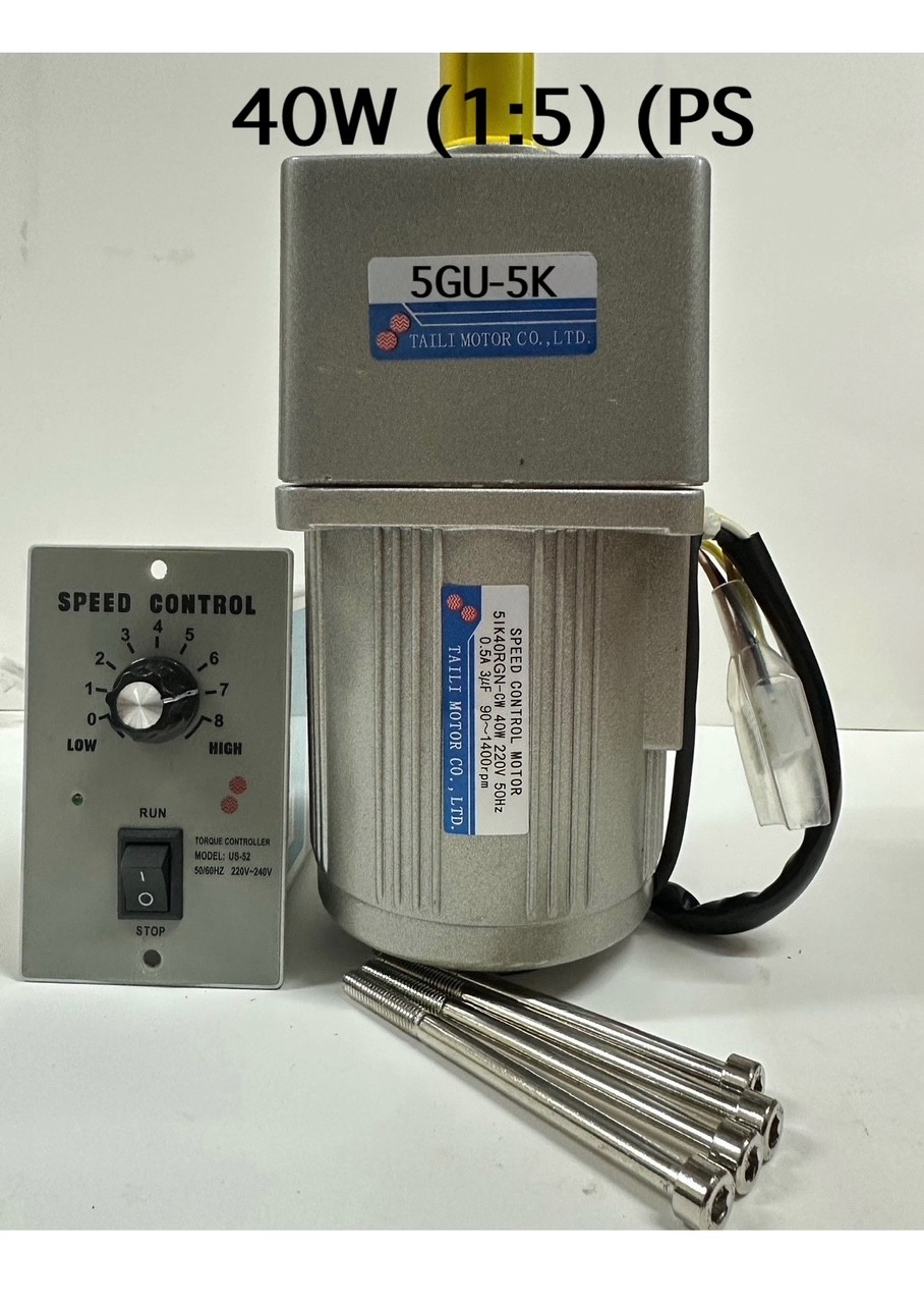 มอเตอร์เกียร์ 220V 40w(ไต้หวัน) AC 220V ไฟ 1 เฟส 40W ปรับความเร็วรอบได้ เลือก หัวเกียร์ (1: 5) (1:7.5) (1:15)(1:20) (1:30)(1:50) มอเตอร์ปรับรอบ ตัวปรับความเร็วมอเตอร์ เกียร์มอเตอร์220v มอเตอร์เกียร์ทด motor ac 220v