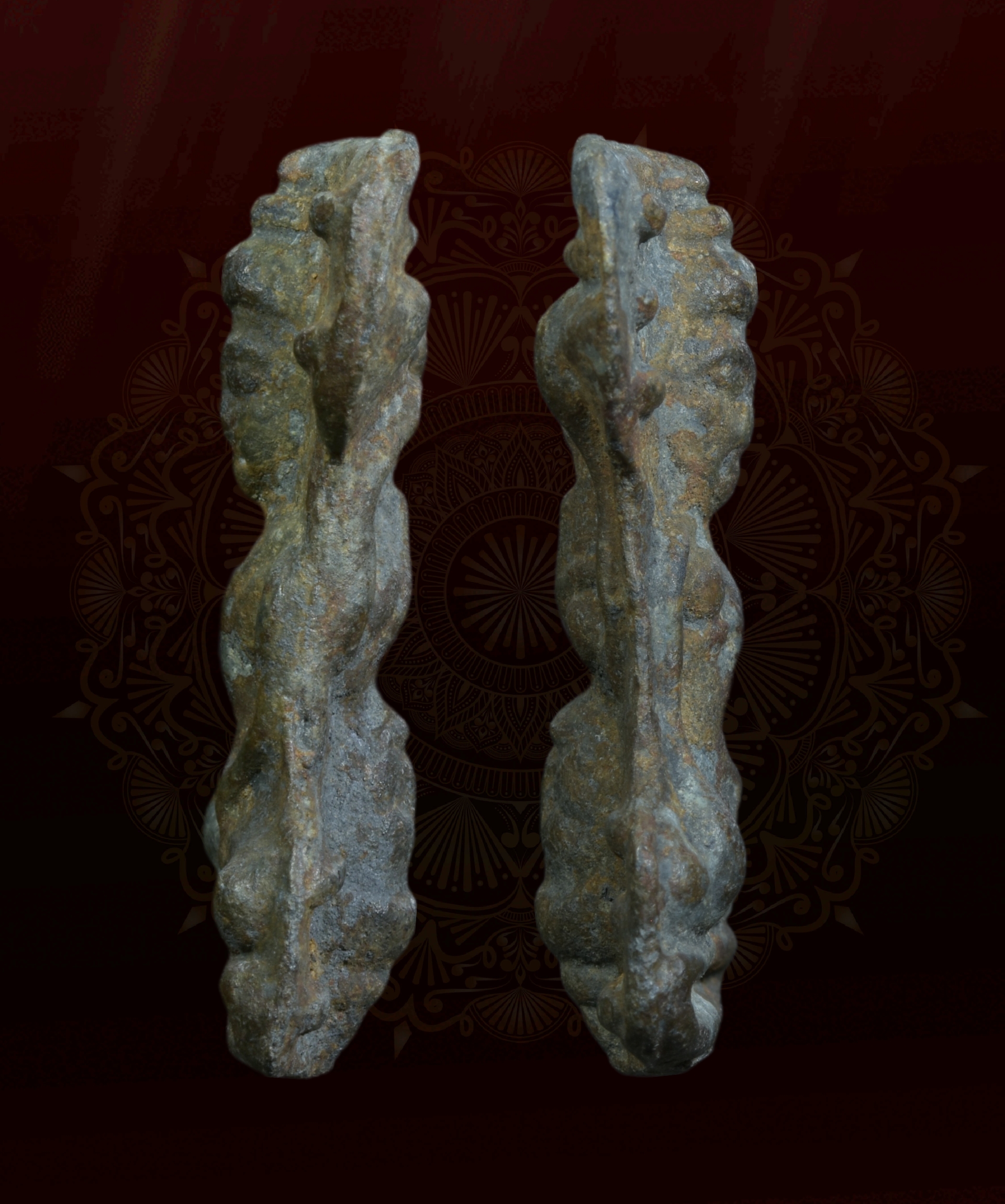 พระมเหศวร สองหน้าหัวกลับ เนื้อชินแก่ตะกั่ว