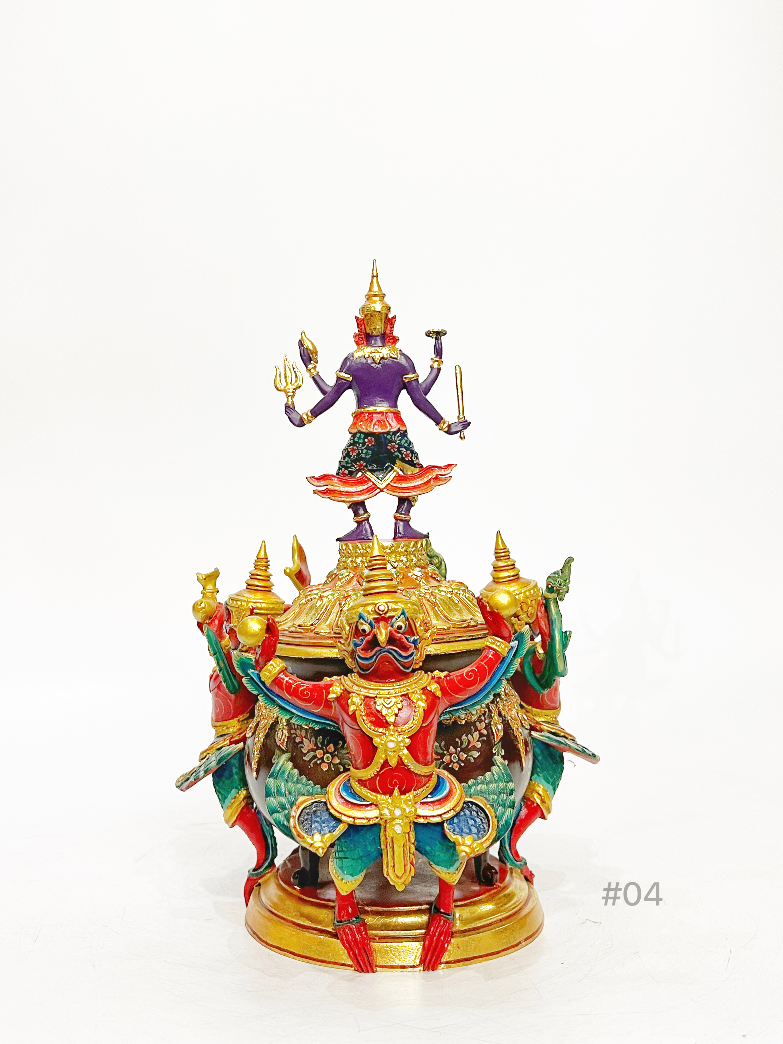 บาตรน้ำมนต์ พระนารายณ์ทรงครุฑ สูง 12 นิ้ว (#04)