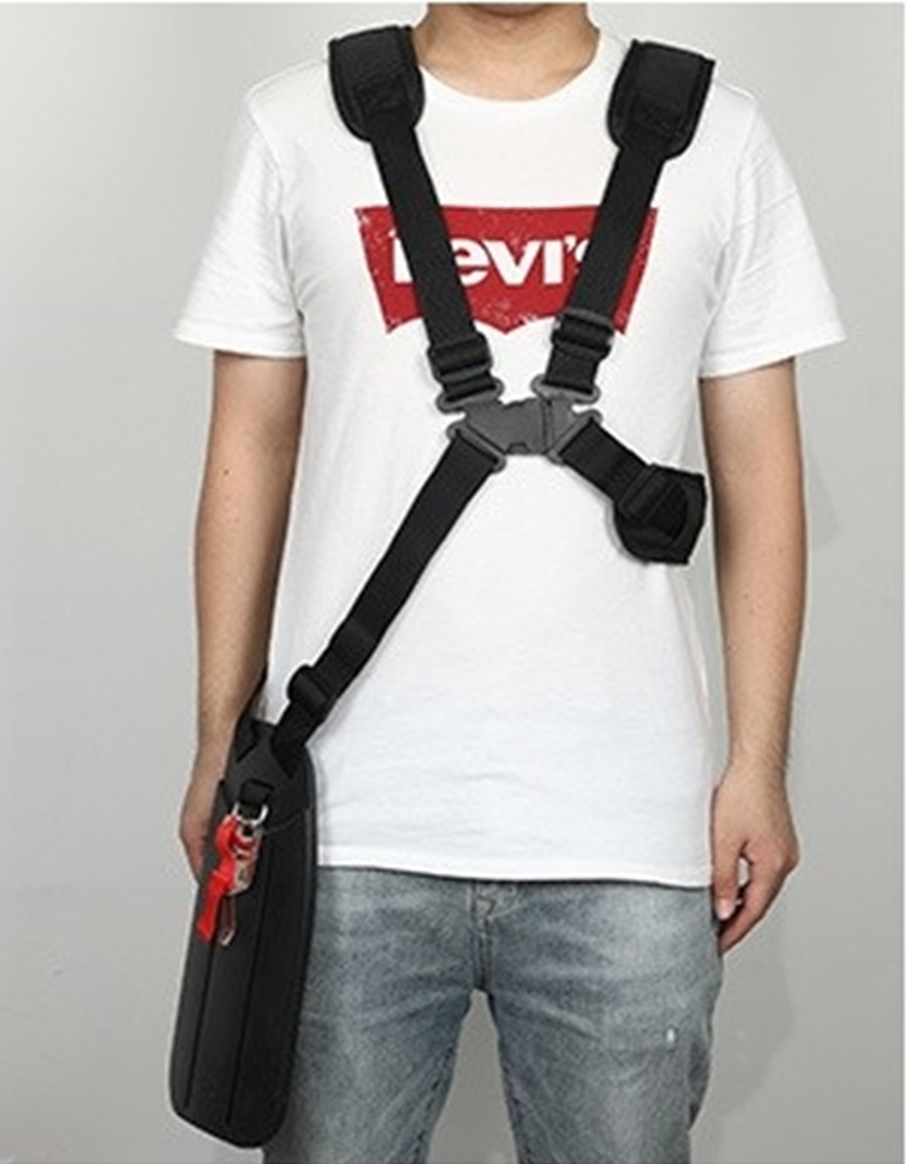 สายสะพายเครื่องตัดหญ้า แบบบ่าคู่ รุ่นเสื้อกั๊ก + ที่รองแบบพลาสติก