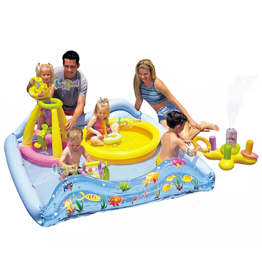 Intex สระสวนน้ำชายทะเลพร้อมของเล่น Intex Inflatable Beach Play Center
