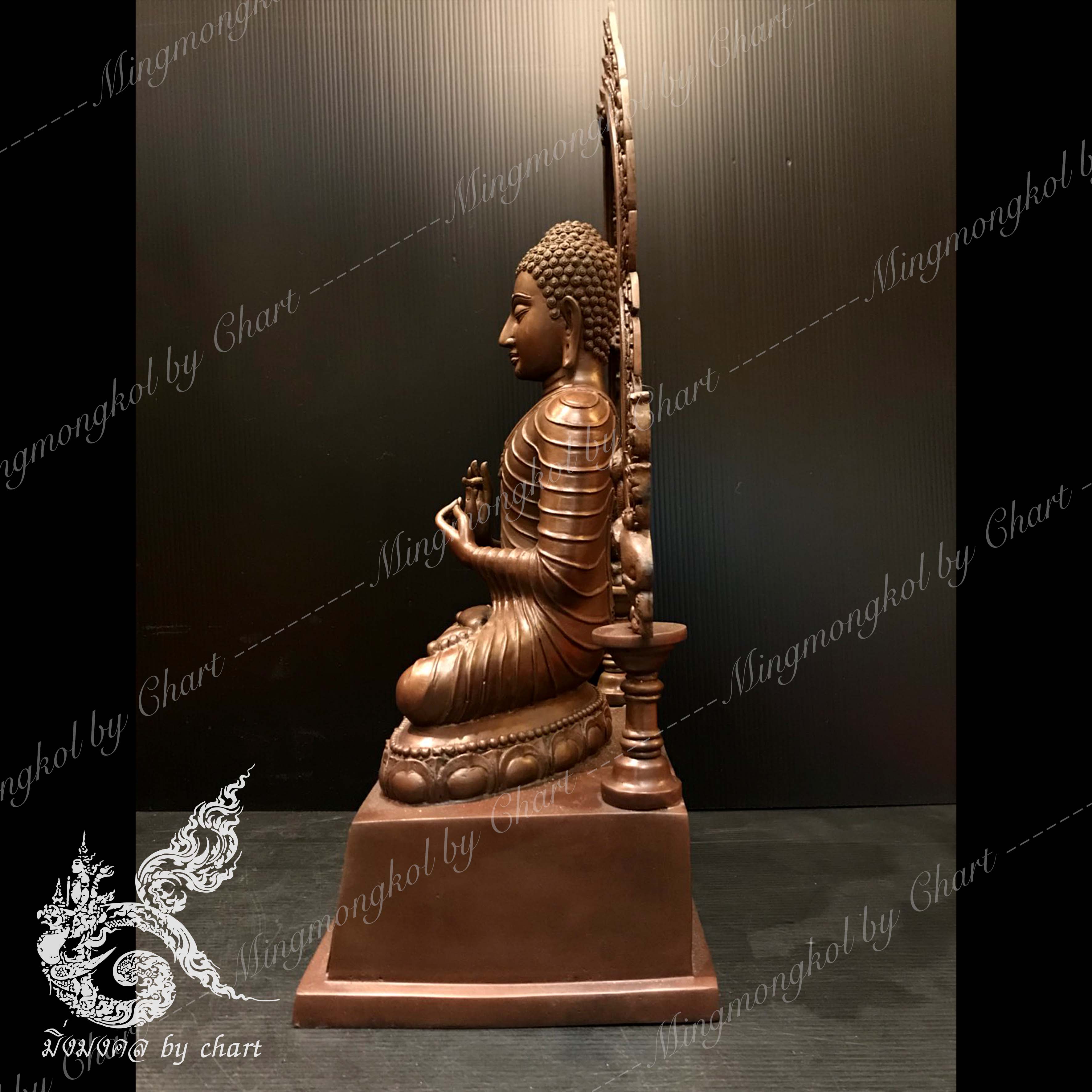 พระสยามลังกา ธัมมจักกมุทราริน หน้าตัก 9 นิ้ว