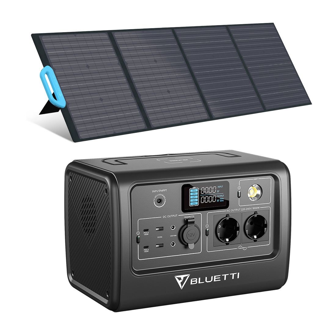 BLUETTI EB70 Portable Power Station + PV120 Solar Cell เซทแบตเตอรี่สำรองพกพา พร้อมโซลาร์เซลล์