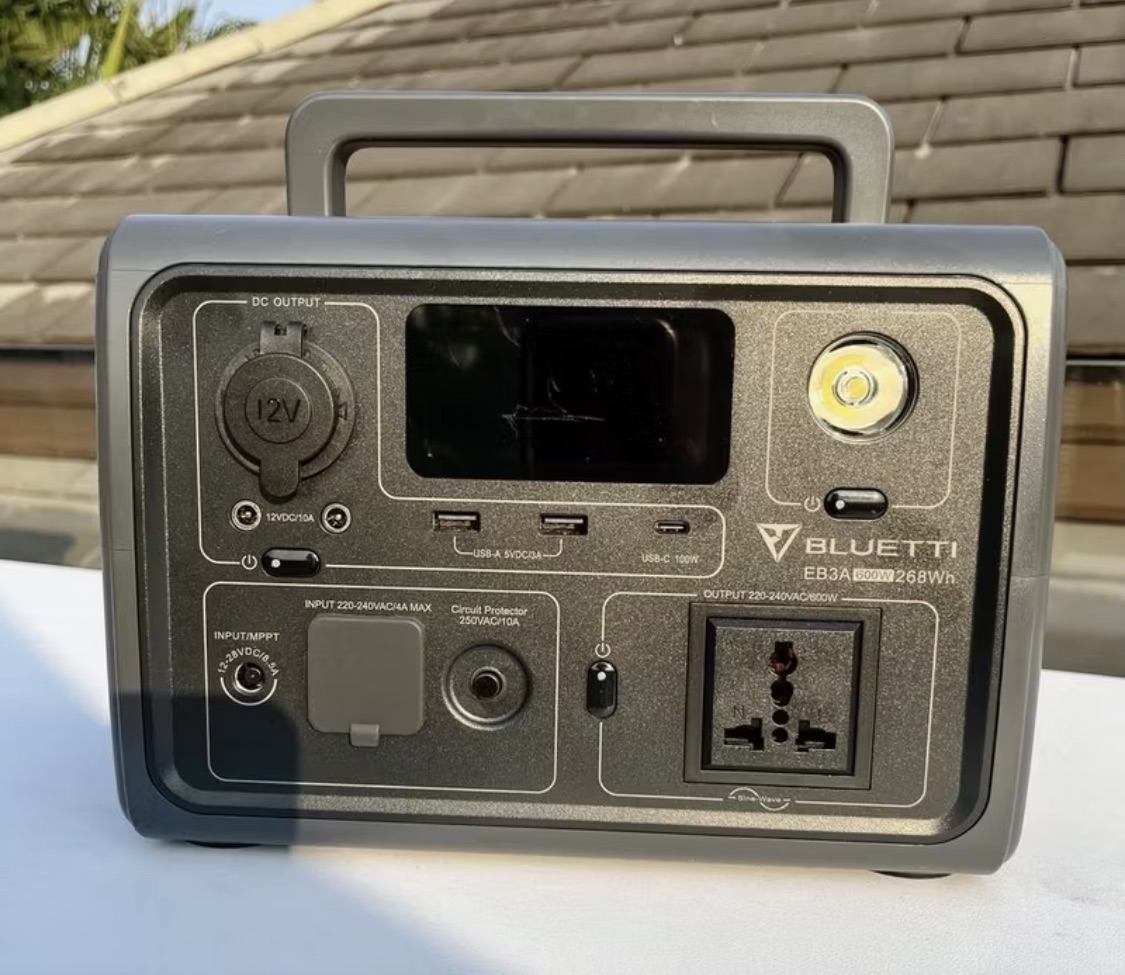 Bluetti EB3A Portable Power Station ความจุ 600W/268Wh แบตเตอรี่สำรองอเนกประสงค์