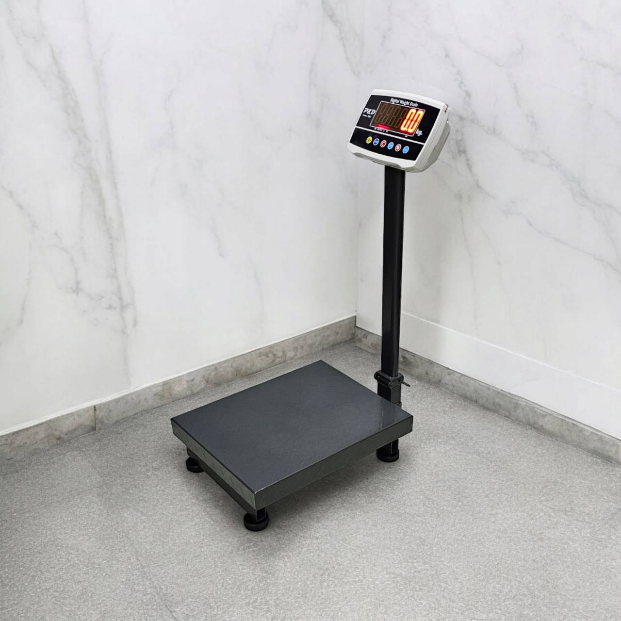 เครื่องชั่งดิจิตอล 300 kg. ค่าละเอียด 100 g. แท่นชั่งเสาพับได้ 40x50 cm.