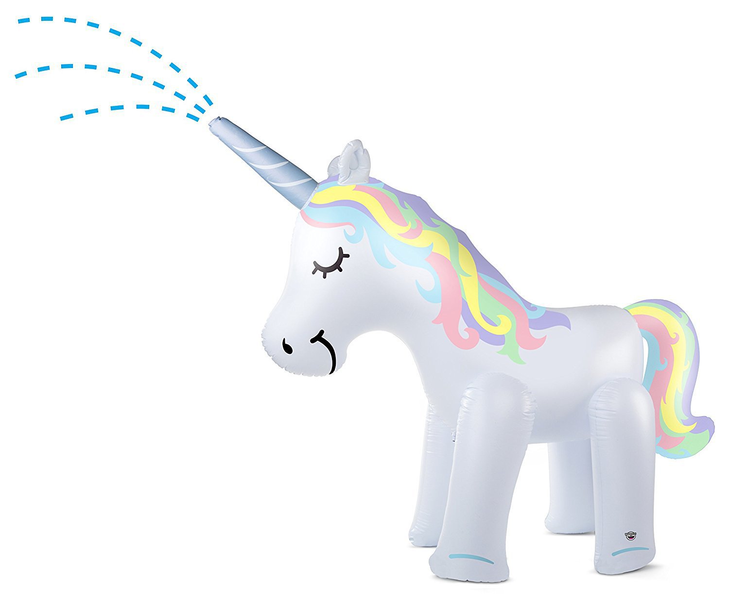 ห่วงยางยูนิคอร์น สีพาสเทล สามารถพ่นน้ำออกได้ Inflatable Water Spray Giant Unicorn
