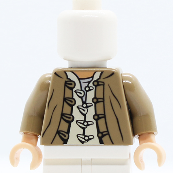 Indiana Jones Jacket and Shirt with Buttons and Loops Pattern / Dark Tan Arms / Light Nougat Hands
