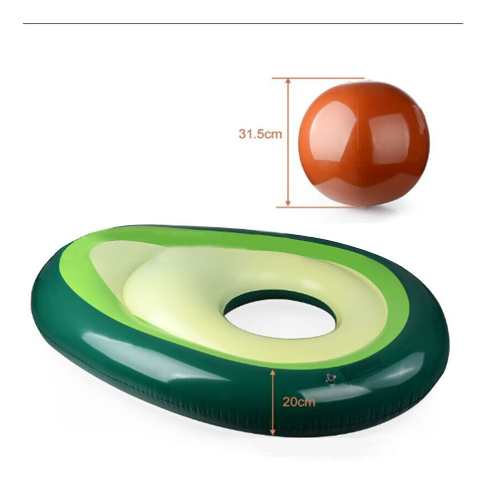 แพยางอะโวคาโด สีเขียว Inflatable Avocado Pool 160x125 cm Float By Float Me Summer