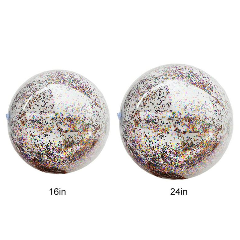 ลูกบอลชายหาด กลิตเตอร์ Glitter Beach Ball Pool Float