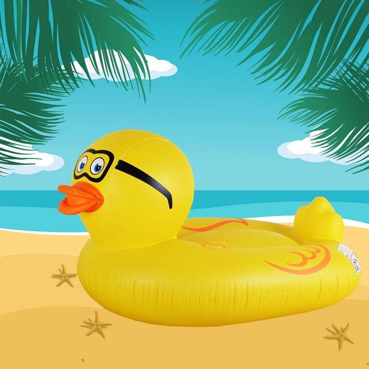 ห่วงยางเป็ดเหลืองใส่แว่น Inflatable Yellow Duck Eyeglasses Pool Float