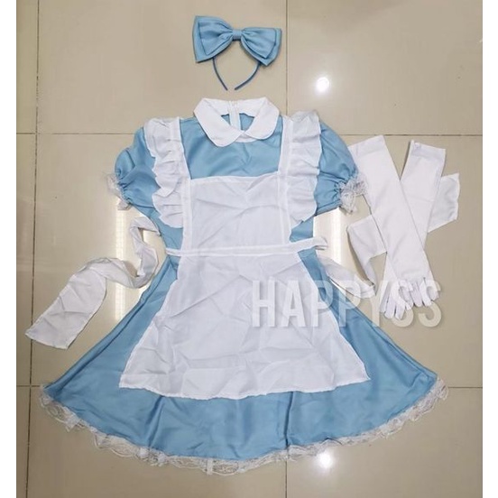 ชุดเมด อลิซ ชุดเมดสีฟ้า อลิสอินวันเดอร์แลนด์ ผู้ใหญ่ - เด็ก รุ่นประหยัด 🏍️💨ส่งไวจาก กทม.