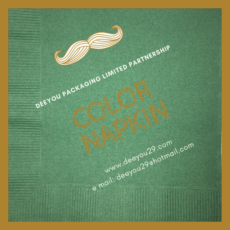 กระดาษเช็ดปากสีเขียว