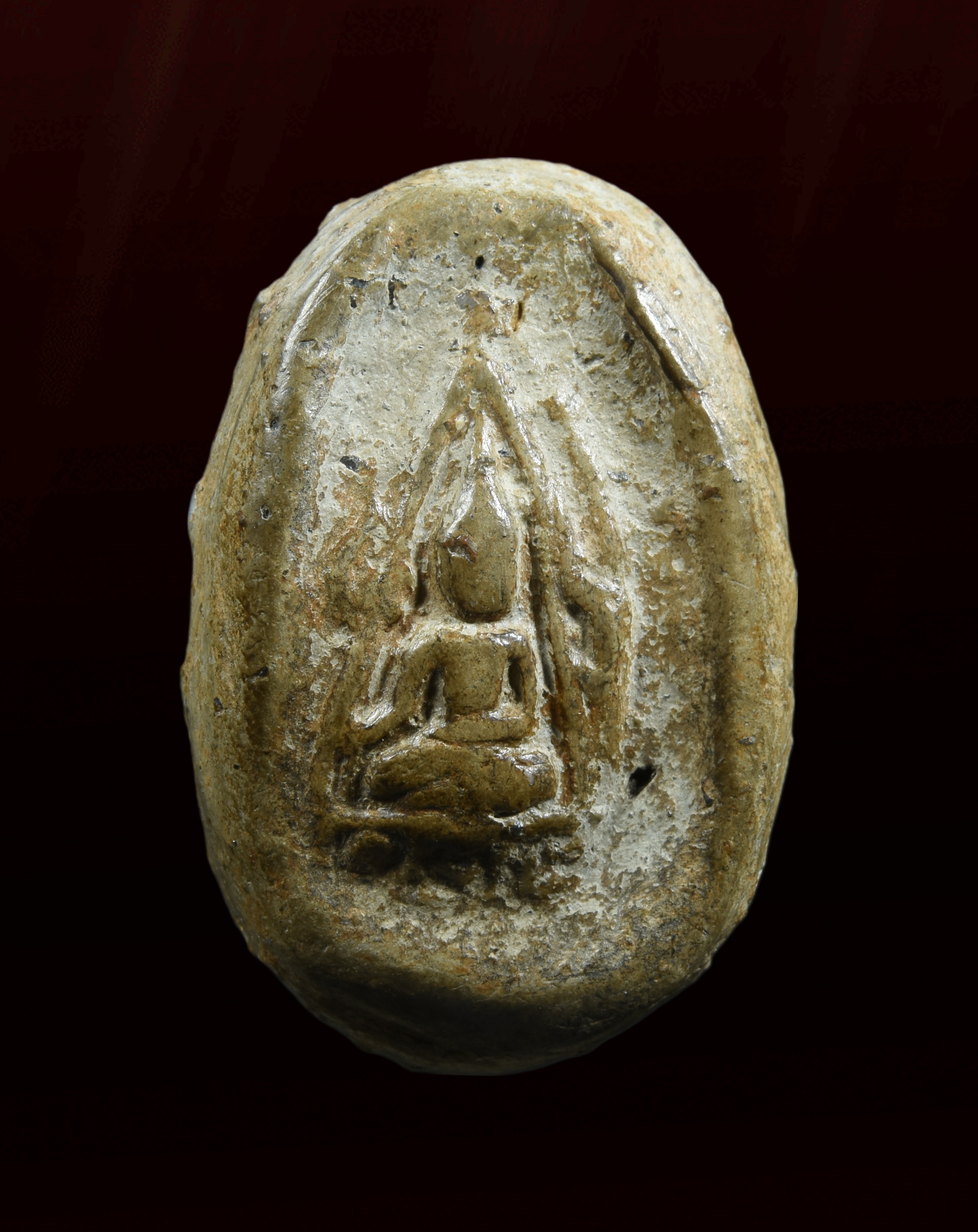 พระกรุวัดจุฬามณี พิมพ์หน้าฤาษี หลังนาง