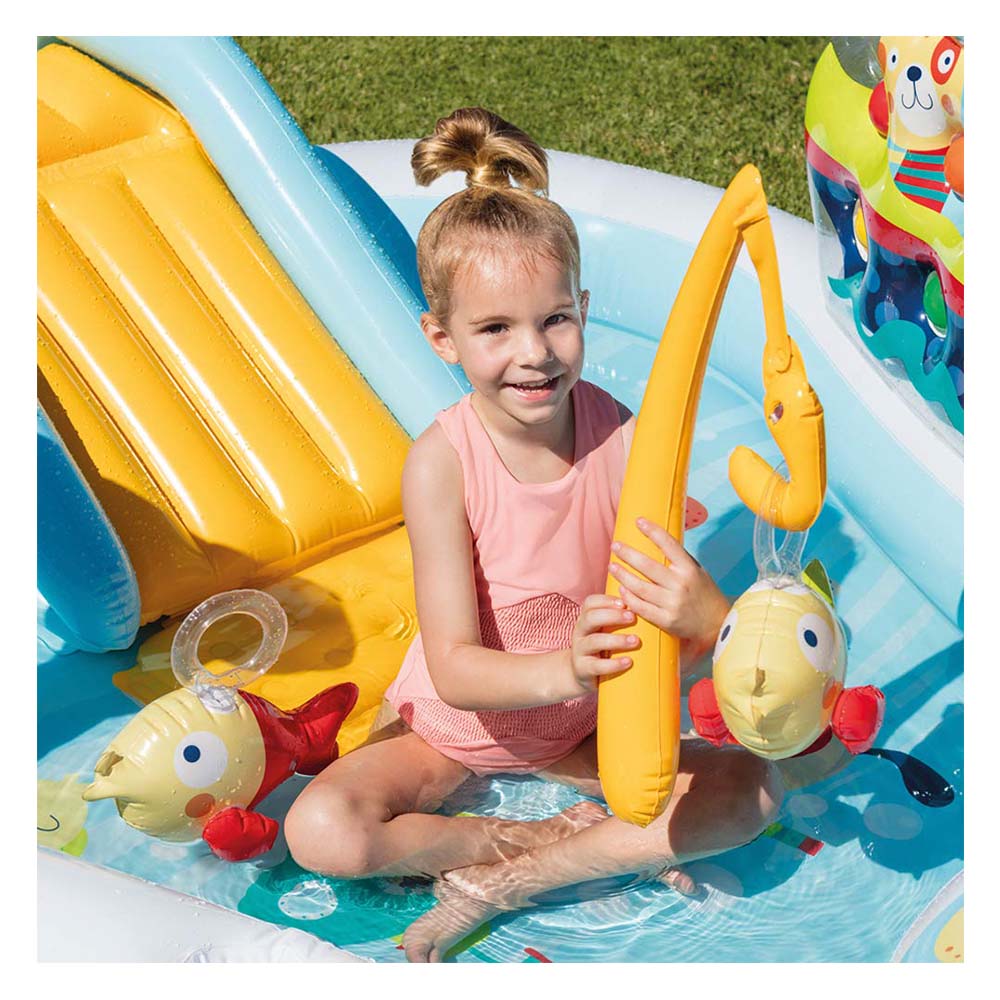 Intex Fishing Water Play Centre Pool สระสไลเดอร์ ฟิชชิ่ง ฟัน By Float Me Summer
