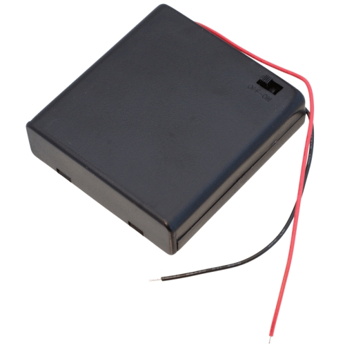 รางถ่าน AA 4 ก้อน แบบมีสวิทช์