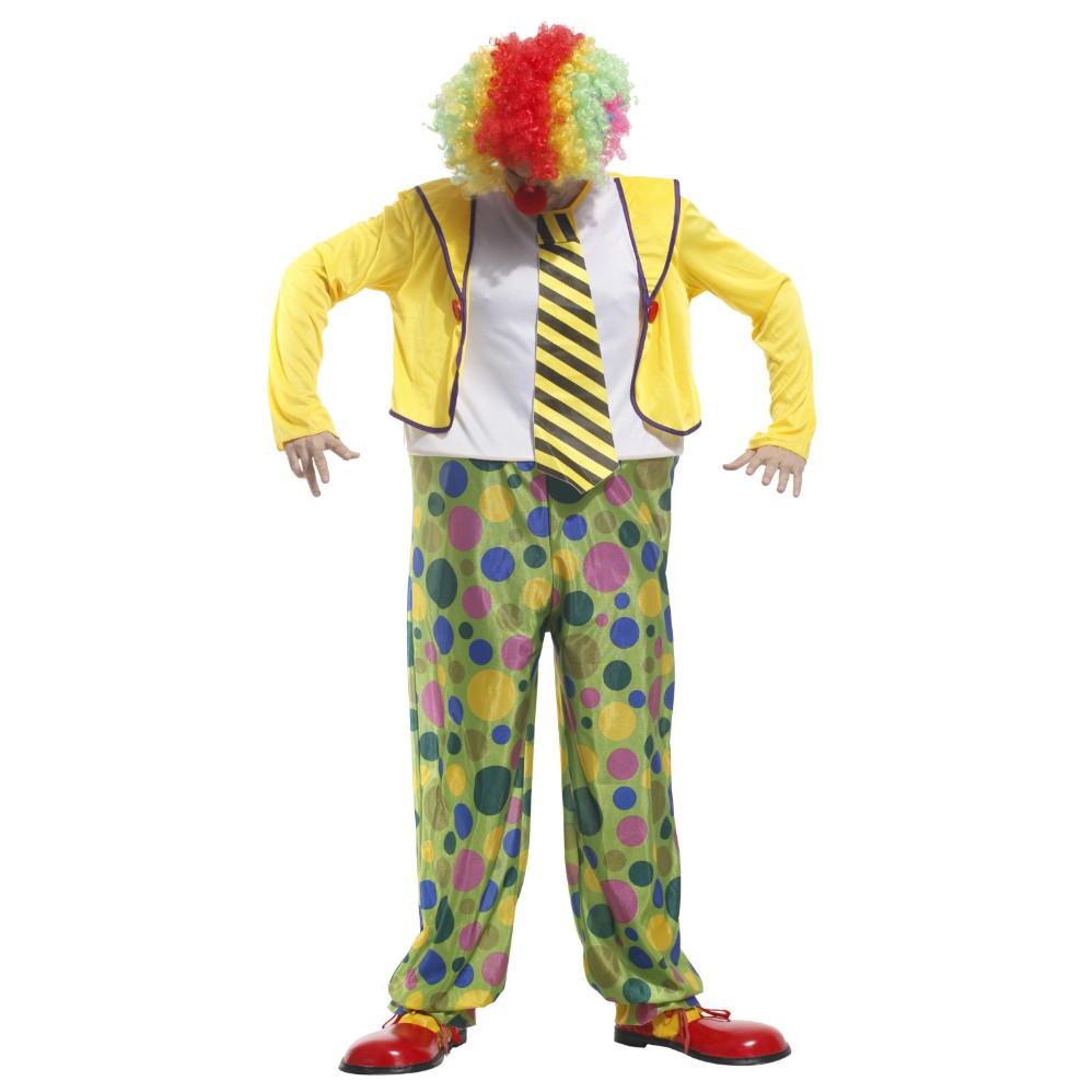 ชุดตัวตลก โบโซ่ ไทด์เหลือง พร้อมวิกตัวตลกสีรุ้ง 🏍️💨 ส่งไวจากไทย