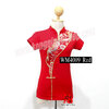 WM4009 เสื้อยืดคอจีนผู้หญิง ลายดอกโบตั๋นเฉียง 2