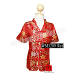 WM3209 เสื้อจีนผู้หญิง คอน้ำเต้า ลายดอกโบตั๋น