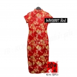 WM2007 กี่เพ้ายาว ลายค้างคาวนำโชค 福(ฝู,ฮก)