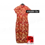 WM2004 กี่เพ้ายาวลายดอกโบตั๋นสัญลักษณ์จีน