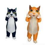 ชุดมาสคอตแมว ชุดคอสเพลย์แบบเป่าลมแมว สำหรับผู้ใหญ่ 140-190 ซม.