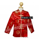 WM6001 เสื้อจีนผู้หญิง แขนยาว ลายลายเหรียญค้างคาวนำโชค และอักษร 福,壽