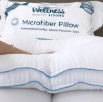 หมอนขนห่านเทียม 1200 กรัม เย็บขอบ 2 กุ๊น ขนเป็ดเทียม หมอนหนุนเพื่อสุขภาพ