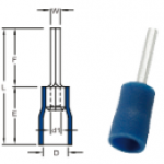 หัวเสียบก้านไม้ขีดกลม,VINYL-INSULATED PIN TERMINALS