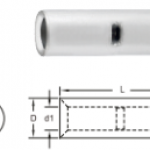 ข้อต่อสายแบบย้ำเปลือยมีรู,NON-INSULATED BUTT CONNECTORC